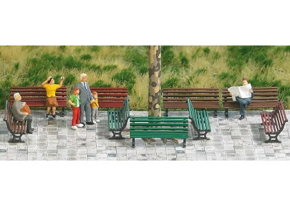 Set banci pentru parc - H0 Busch 1149